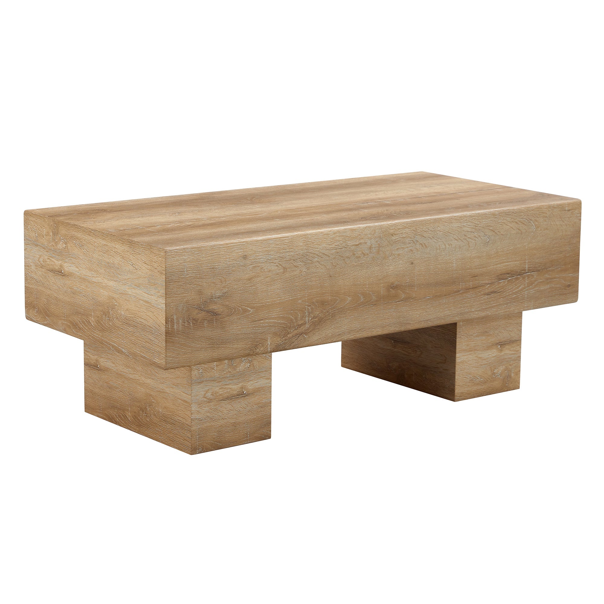 Modern Simple Light Wood Texture MDF Coffee Table - 43.3&