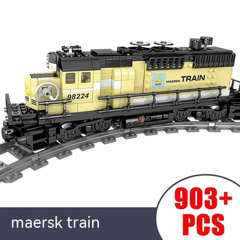 Mini Electric Train Set Kids Learning Small Brick Construction DIY Toy