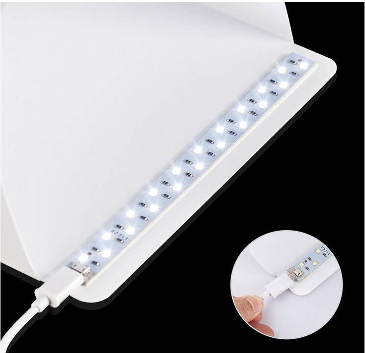 Compact LED foldable studio lamp soft lighting mini portable photo