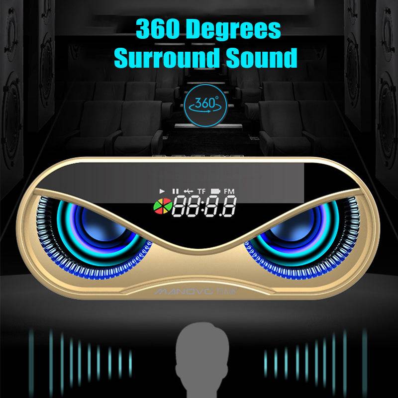 Compact bass-enhanced portable mini audio device