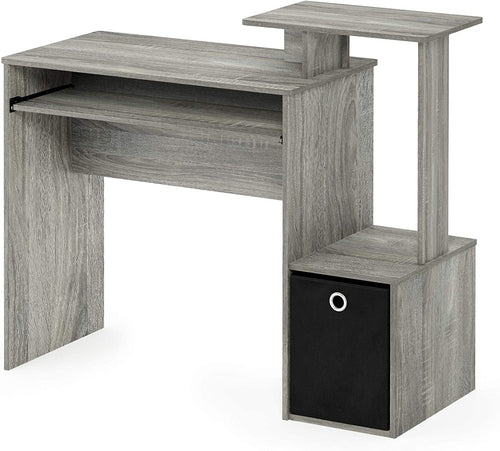 Econ Multipurpose Home Office Computer Writing Desk, French Oak Grey