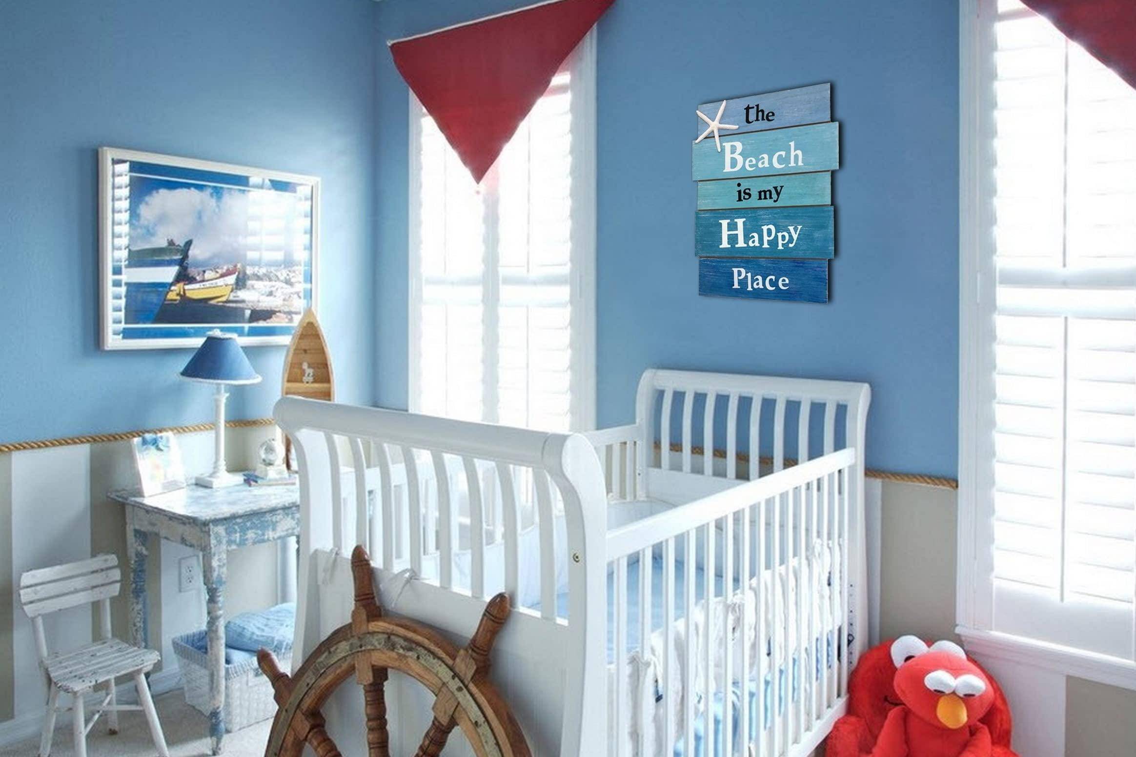 The Beach Is My Happy Place Beach Sign Beach Themed Decor For Home