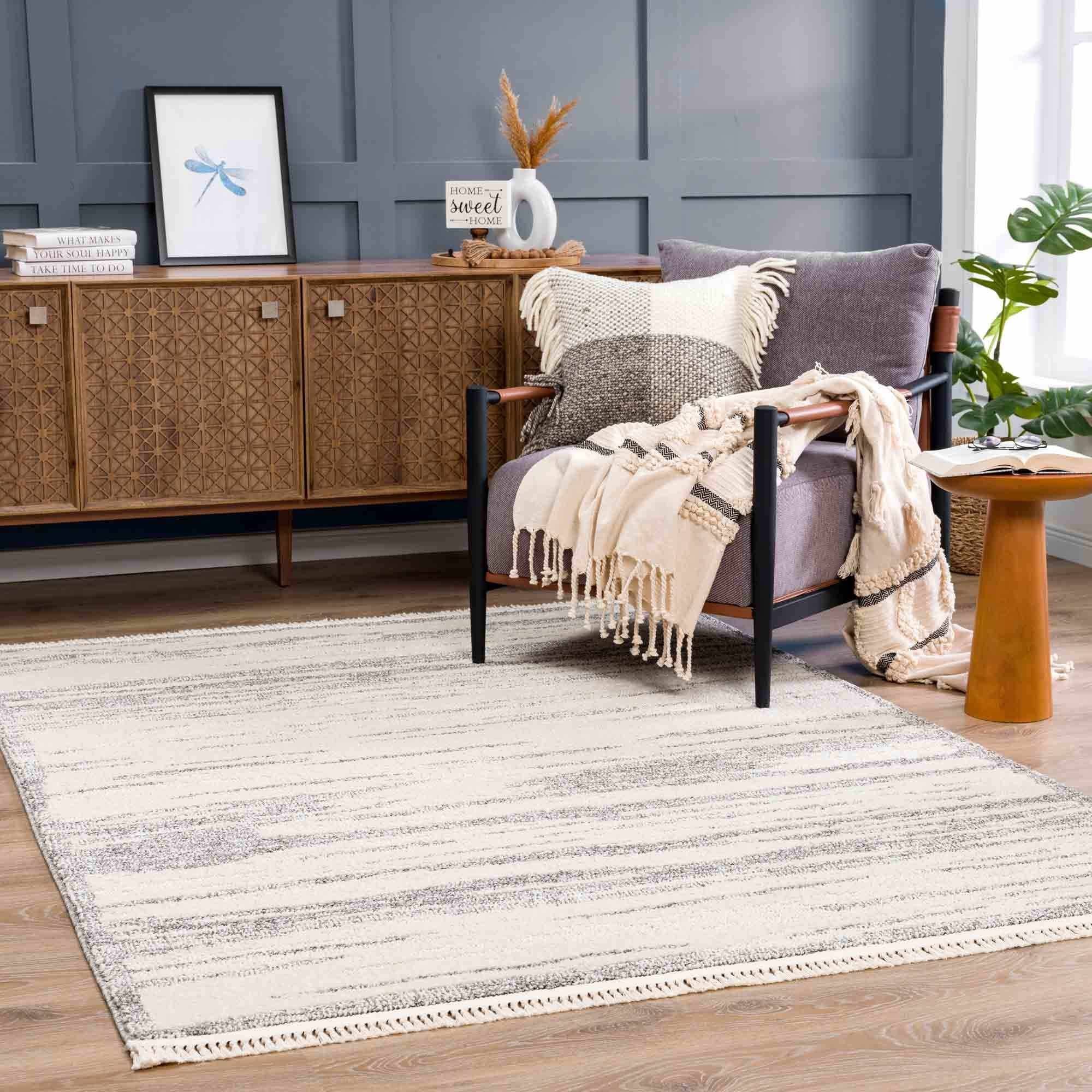 Lave Bone & Taupe Area Rug - Clearance