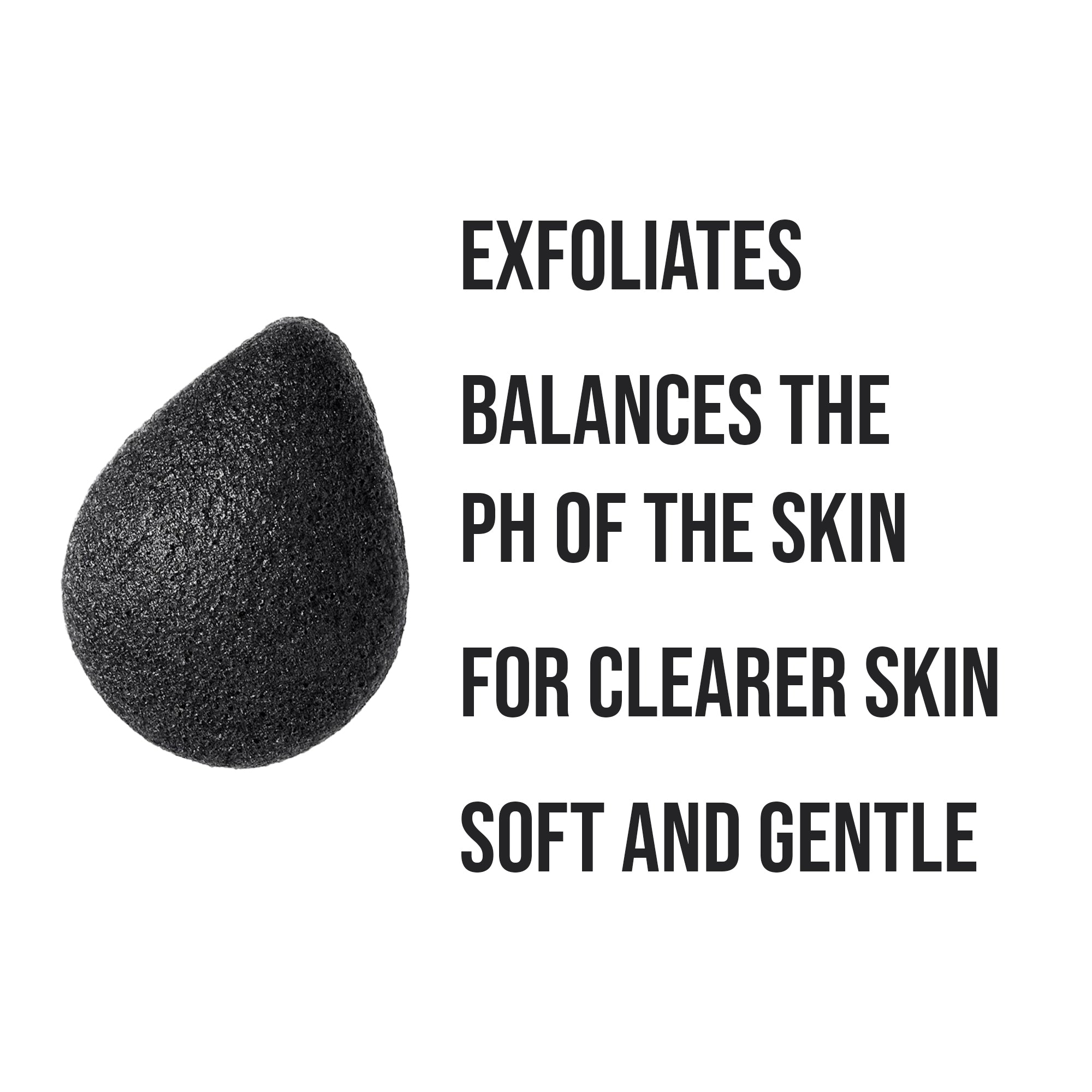 Pursonic Natural Bamboo Charcoal Konjac Sponge 10-Pack