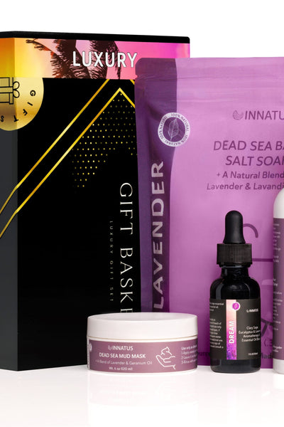Luxury Dead Sea Spa Gift Set - Bath Salt, Facial Spray, Mud Mask &