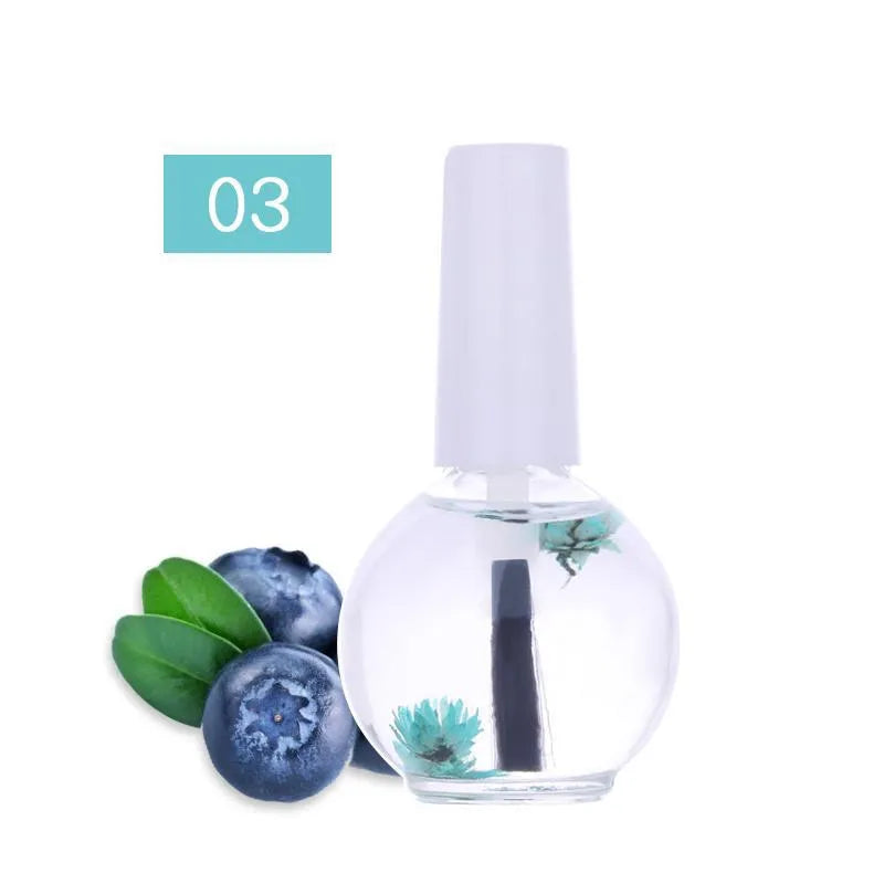 1 Bottle 15ml Dried Flowers Softener Nutritional Cuticle Oil Treatment Nutritious Gel Anti-dead Skin and Anti-barb Nail Care Oil
