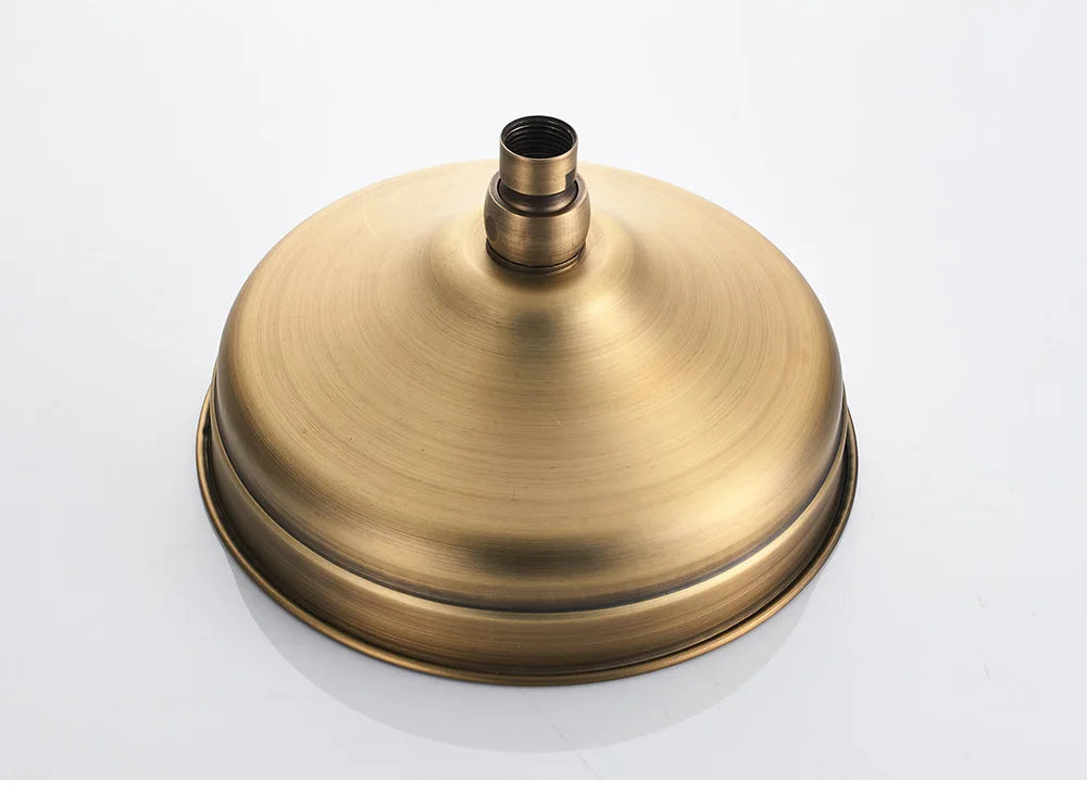 8 inch Round Shower Head Antique Brass Rainfall Shower Head Bathroom Shower Faucet Shower head Spray Shower Arm