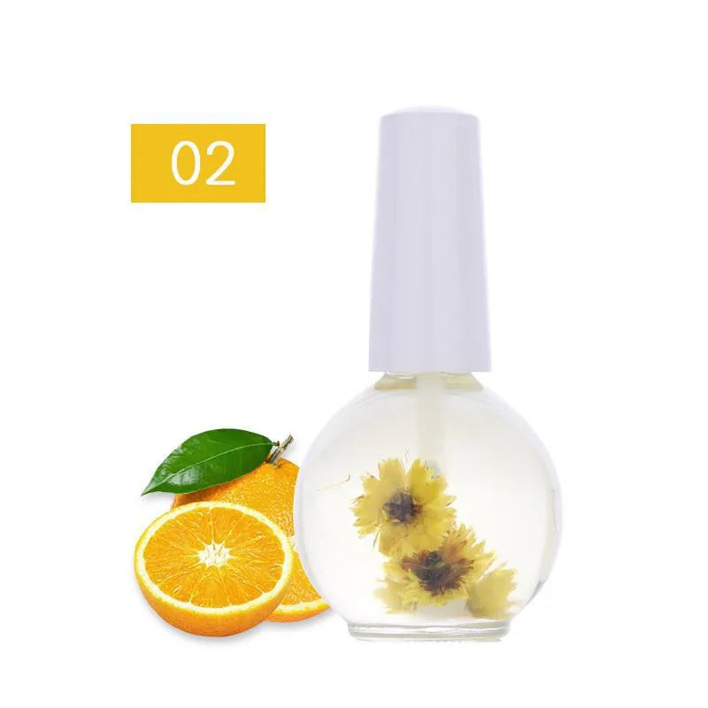 1 Bottle 15ml Dried Flowers Softener Nutritional Cuticle Oil Treatment Nutritious Gel Anti-dead Skin and Anti-barb Nail Care Oil