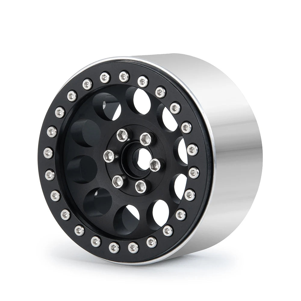 YEAHRUN 2/4pcs Metal Beadlock 2.2 inch Wheel Rims Hubs for Axial Wraith 90048 RR10 TRX-4 1/10 RC Crawler Car Upgrade Parts