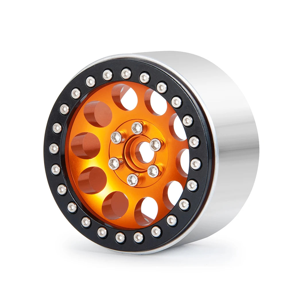 YEAHRUN 2/4pcs Metal Beadlock 2.2 inch Wheel Rims Hubs for Axial Wraith 90048 RR10 TRX-4 1/10 RC Crawler Car Upgrade Parts