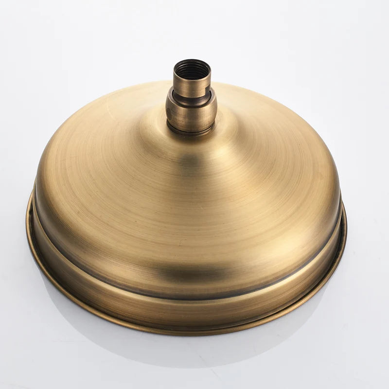 8 inch Round Shower Head Antique Brass Rainfall Shower Head Bathroom Shower Faucet Shower head Spray Shower Arm