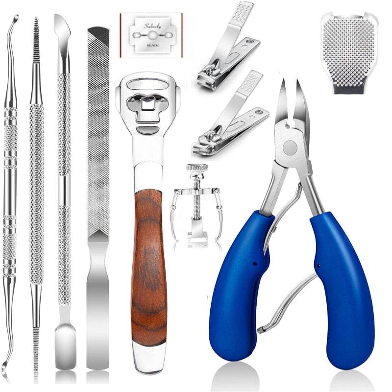 11Pcs/Set Ingrown Toenail Tools Kit Nail Care Pedicure Tools