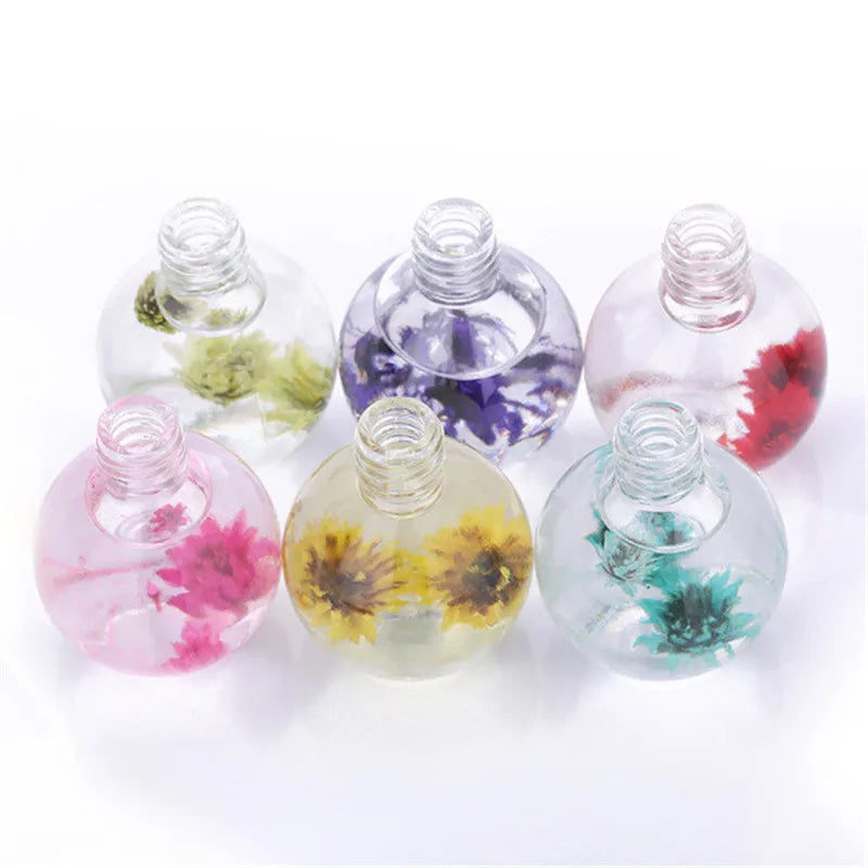 1 Bottle 15ml Dried Flowers Softener Nutritional Cuticle Oil Treatment Nutritious Gel Anti-dead Skin and Anti-barb Nail Care Oil