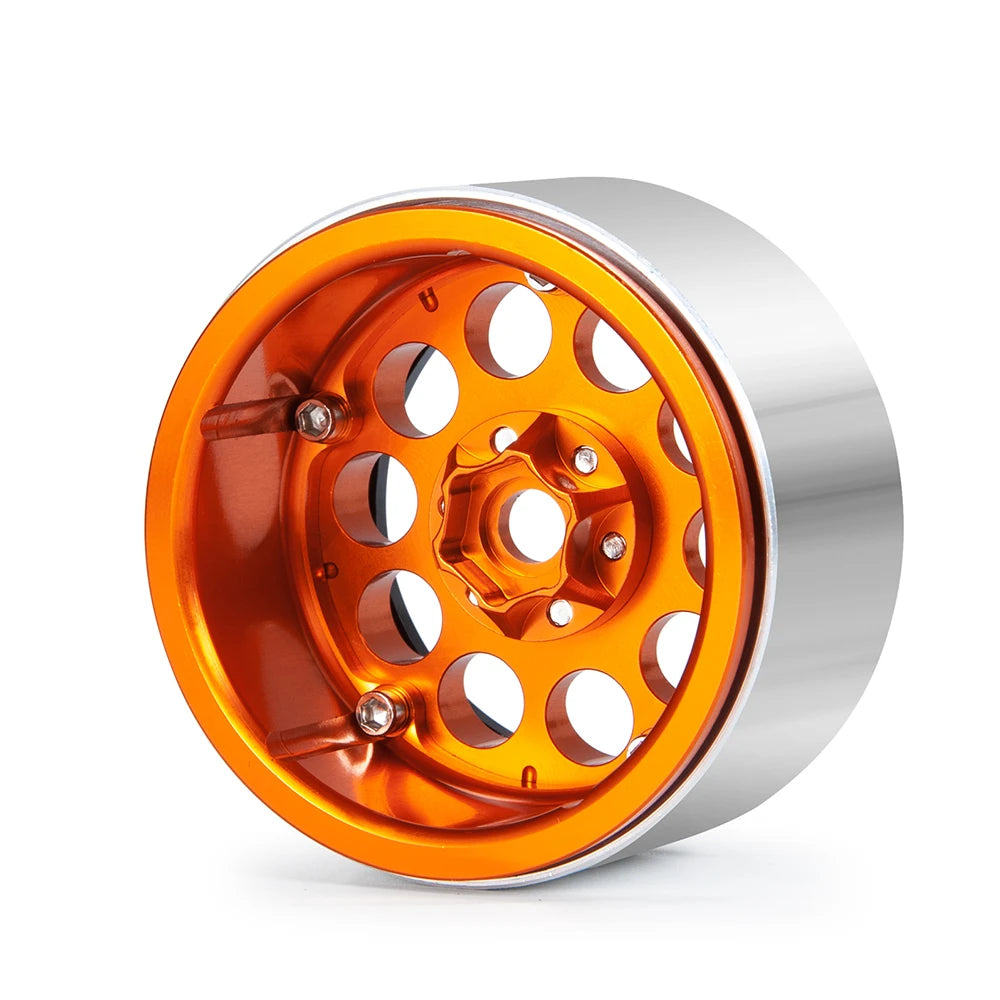 YEAHRUN 2/4pcs Metal Beadlock 2.2 inch Wheel Rims Hubs for Axial Wraith 90048 RR10 TRX-4 1/10 RC Crawler Car Upgrade Parts
