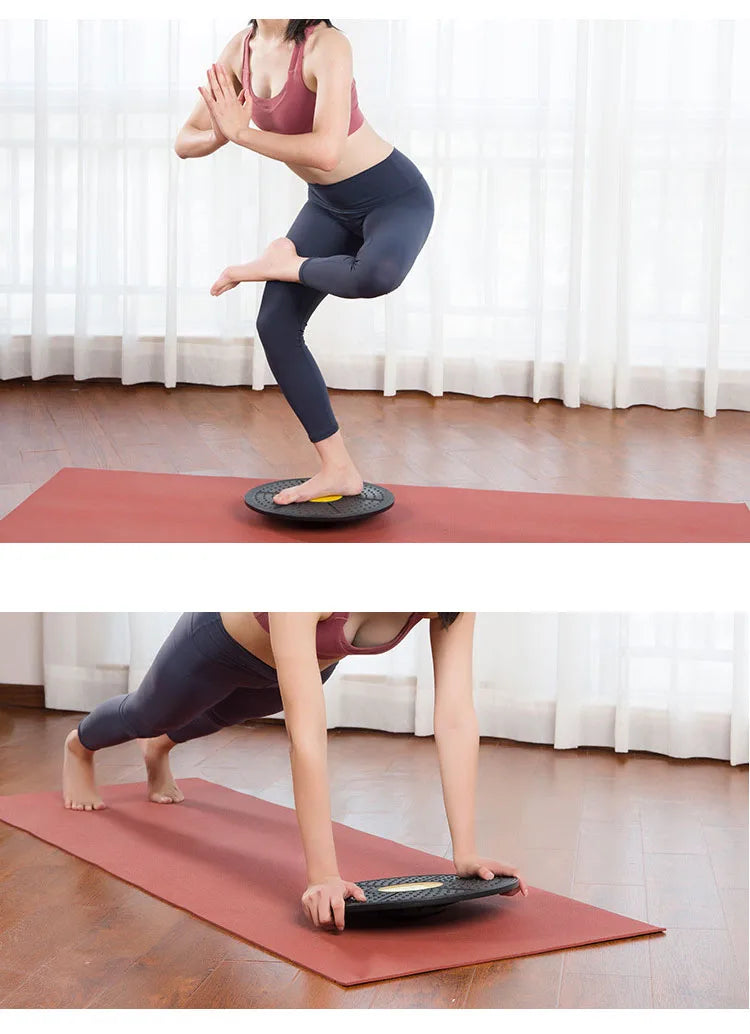 Yoga Balance Board Disc Stability Round Plates Exercise Trainer for Fitness Sports Waist Wriggling Fitness Balance Board XA275A