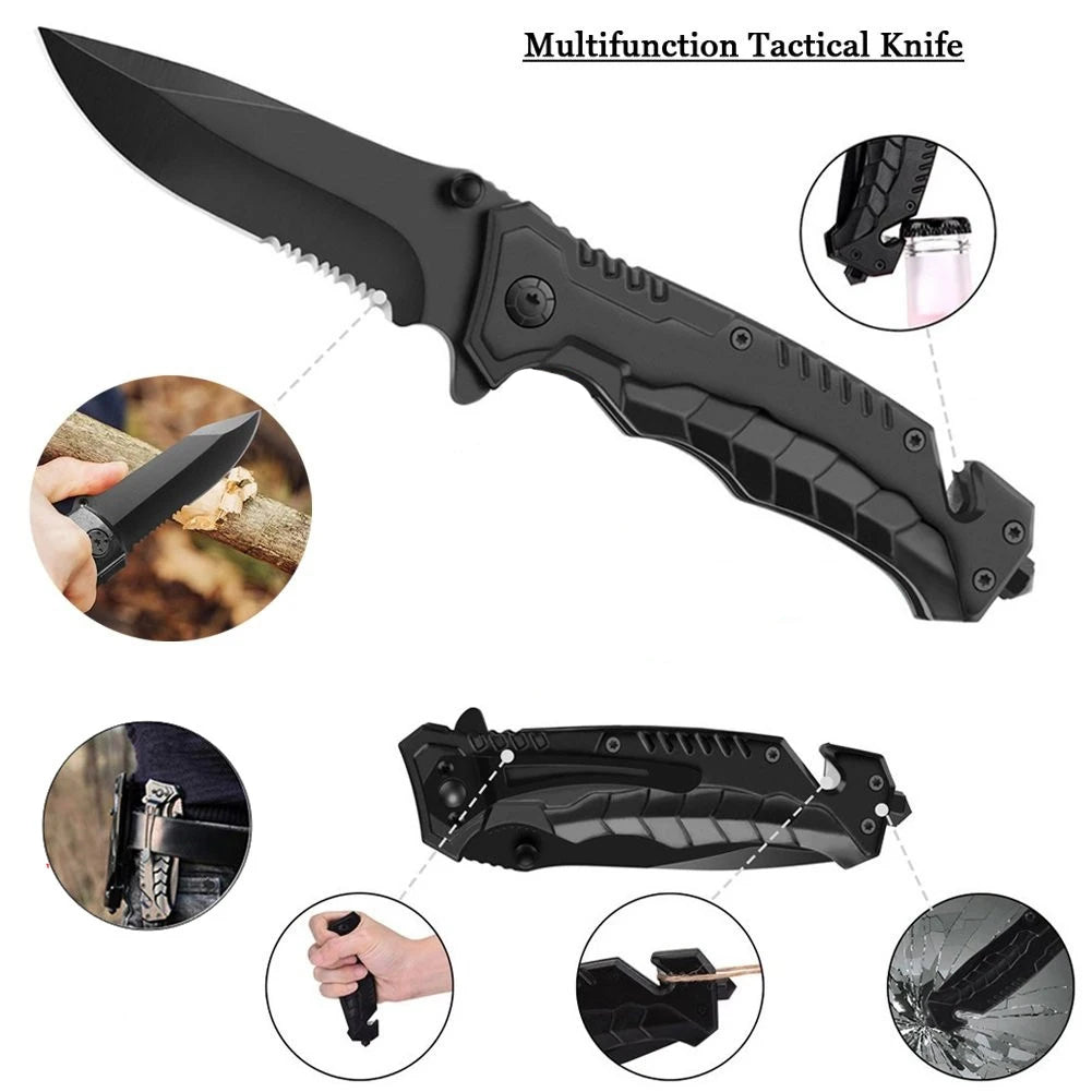 EDC Survival Kit Gear Tool Kit 47 IN 1 Emergency SOS Survival Tools Emergency Blanket Tactical Pen Flashlight Pliers Wire Saw