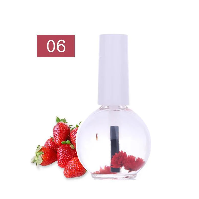 1 Bottle 15ml Dried Flowers Softener Nutritional Cuticle Oil Treatment Nutritious Gel Anti-dead Skin and Anti-barb Nail Care Oil