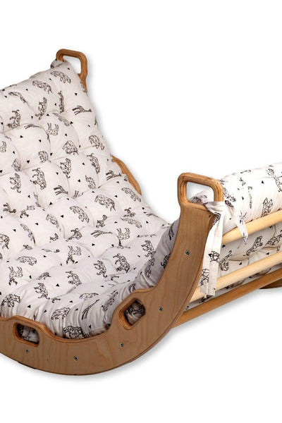 Climbing Arch Rocker with Origami Pillow | Montessori Play Set