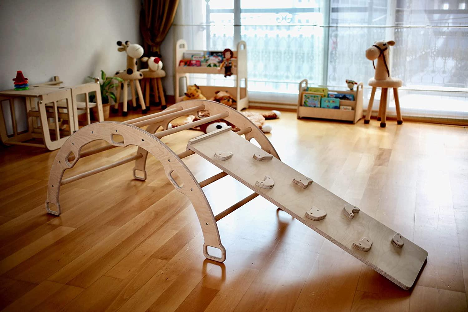 Montessori Climber Set: Arch, Rocker, Ramp, and Pillow Options