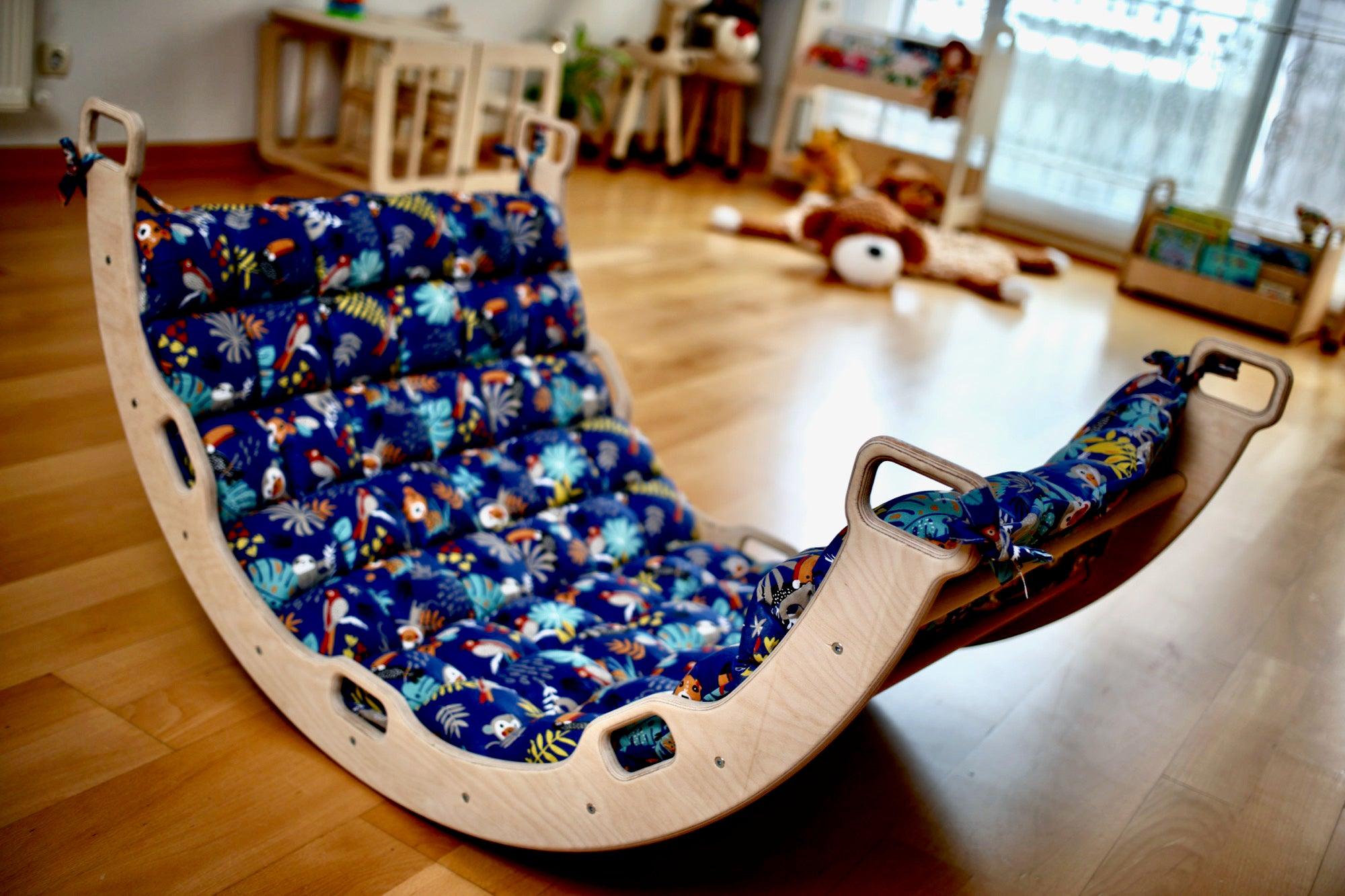 Montessori Climber Set: Arch, Rocker, Ramp, and Pillow Options