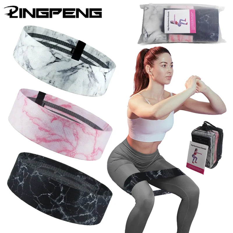 Fabric Squat Loop Resistance Hip Band Elastic Training Band Stretching Fitness Band Circular Yoga Fitness Equipment