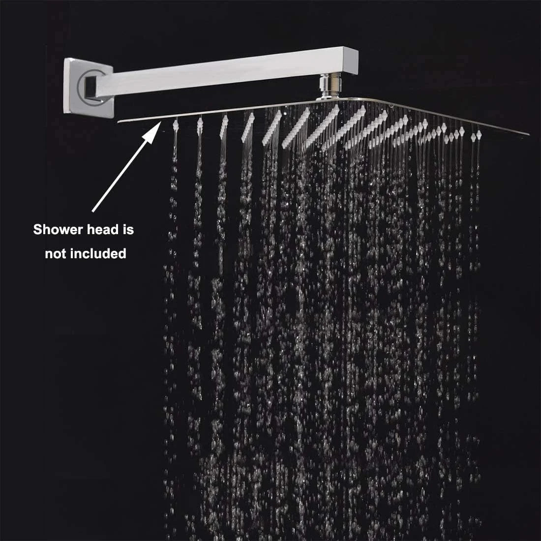 40cm Shower Arm Wall Mounted Shower Arm Shower Head Extension Shower Head Arm for Square Shower Head Rain Shower Head