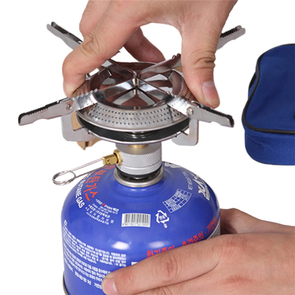 Portable Outdoor Camping Gas Stove with Adjustable Flame Small