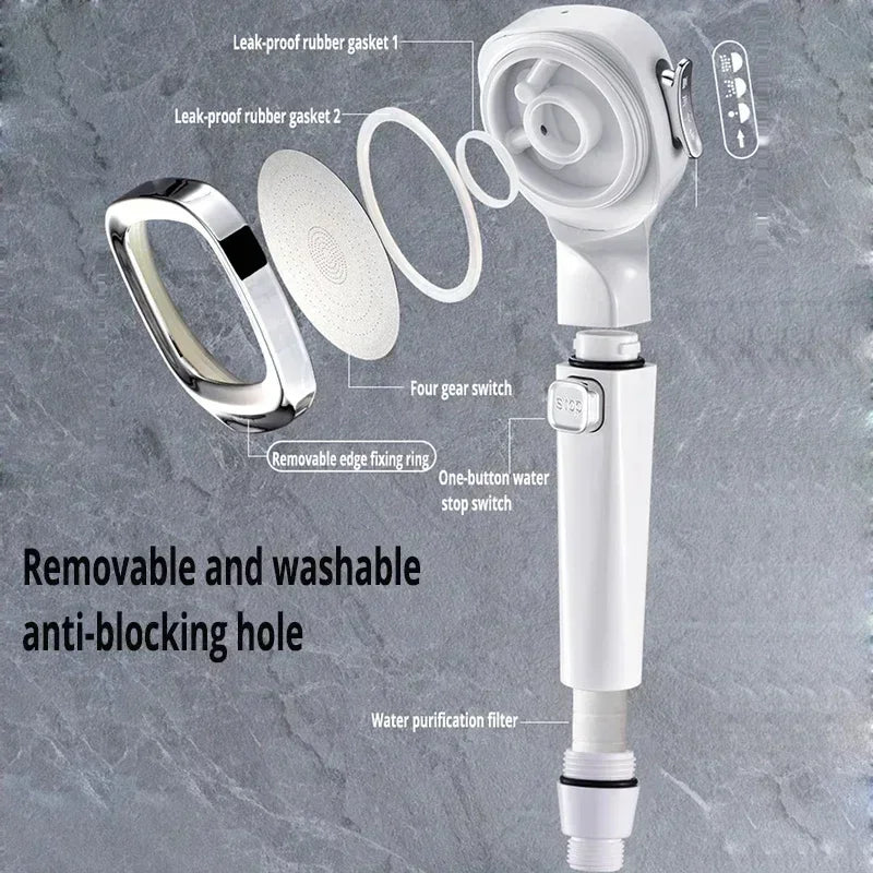 Xiaomi High Pressure Shower Head 3 Modes Adjustable Filter Shower Head Set Smart Bathroom Items Shower Head Accessories Sprayer