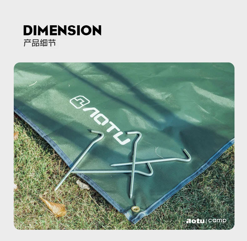Waterproof Oxford Ground Sheet Floor Cloth Camping Mat Picnic Mat Oxford Cloth Wear-Resistant Anti-Tie Floor Mat With Nails