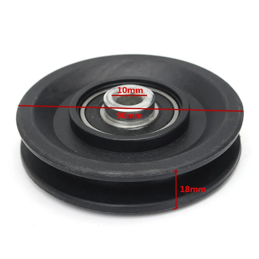Universal 90mm Diameter Nylon Gym Bearing Pulley Wheel Cable Fitness Equipment Part 1PC Wearproof Pulley Wheel High Quality