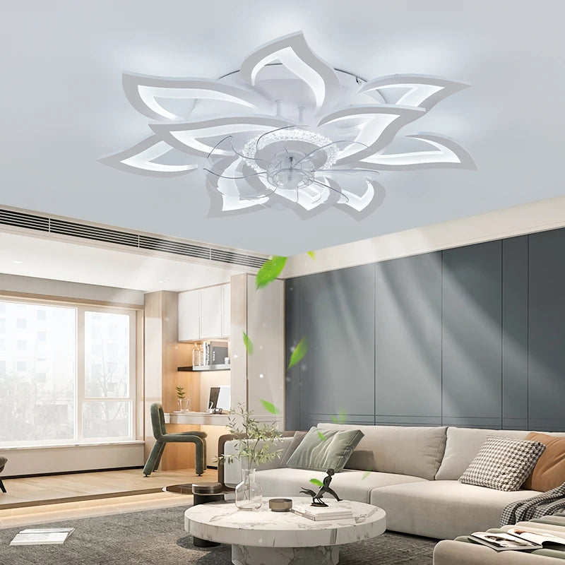 New style ceiling fan light modern LED fan light 92W smart remote control ceiling fan with light living room bedroom