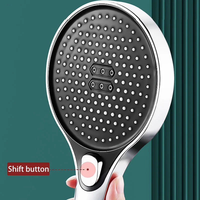 Showerhead 3 modes shower for bathroom items large panel accessories knobs showers replete portable heads parts fixture home