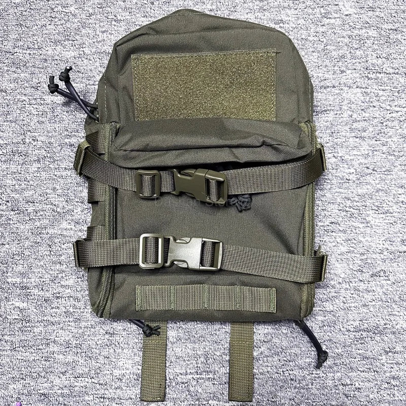 Tactical Hydration Pack Mini Back Panel Water Bag Nylon Molle Pouch Hunting Lightweight Vest Hose Accessories Zipper Backpack