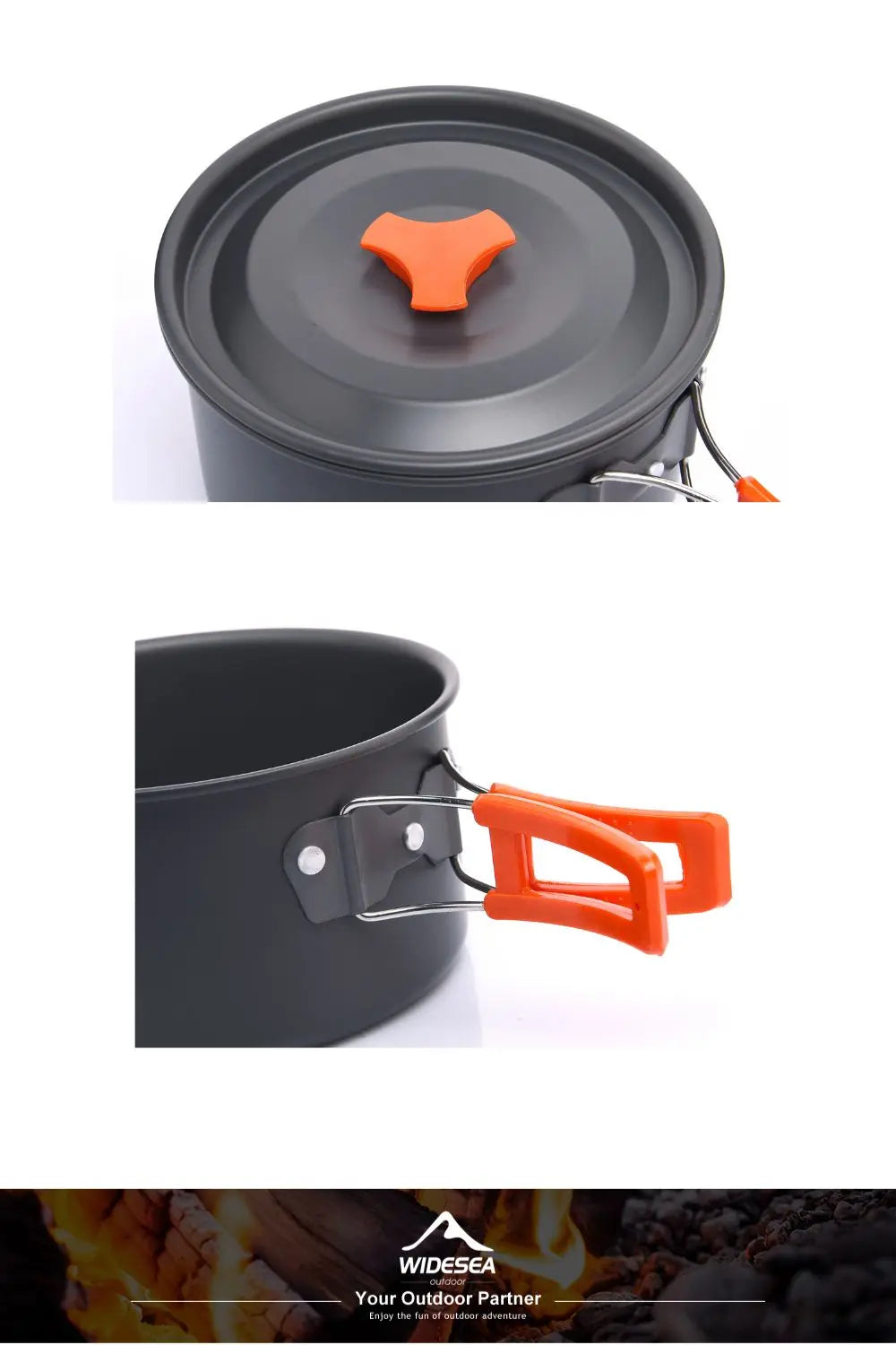 Widesea Camping Tableware Outdoor Cookware Set Pots Tourist Dishes Bowler Kitchen Equipment Gear Utensils Hiking Picnic Travel