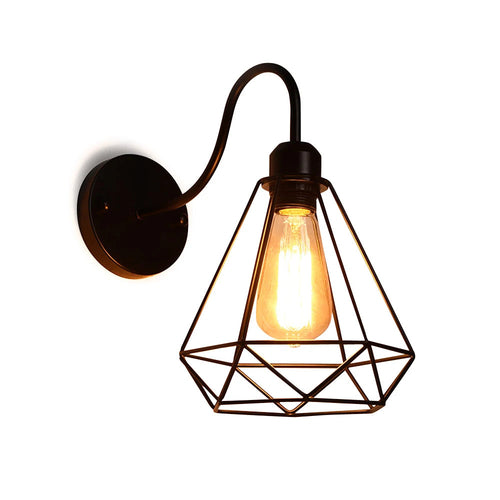 Industrial Vintage Wire Cage Wall Sconces Lights Lighting Fixtures
