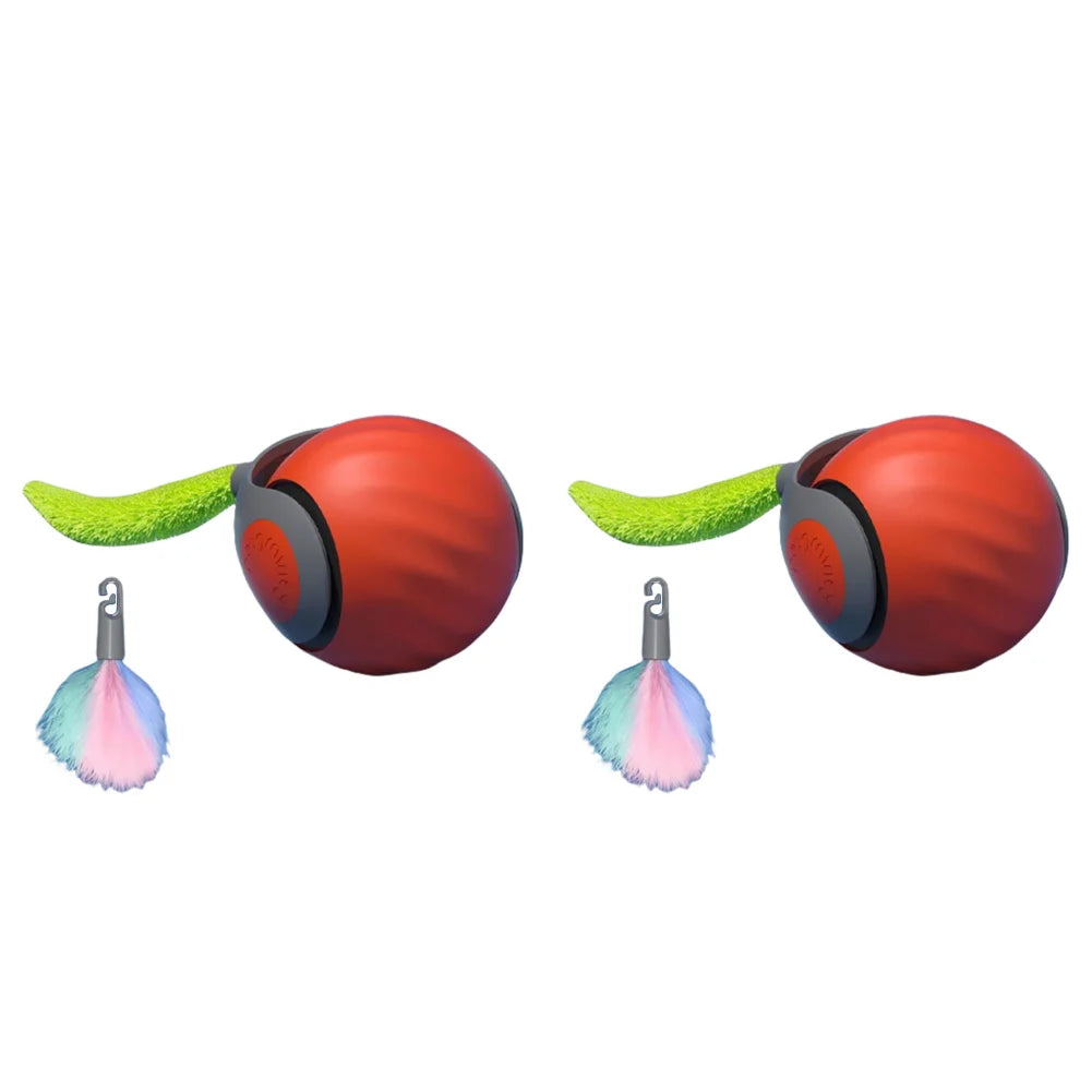 1-3Pcs Automatic Moving Cat Toy Ball Smart Cat Toys 2-Speed Adjustment Speedy Tail Cat Toy with Replacement Tail Cat Supplies