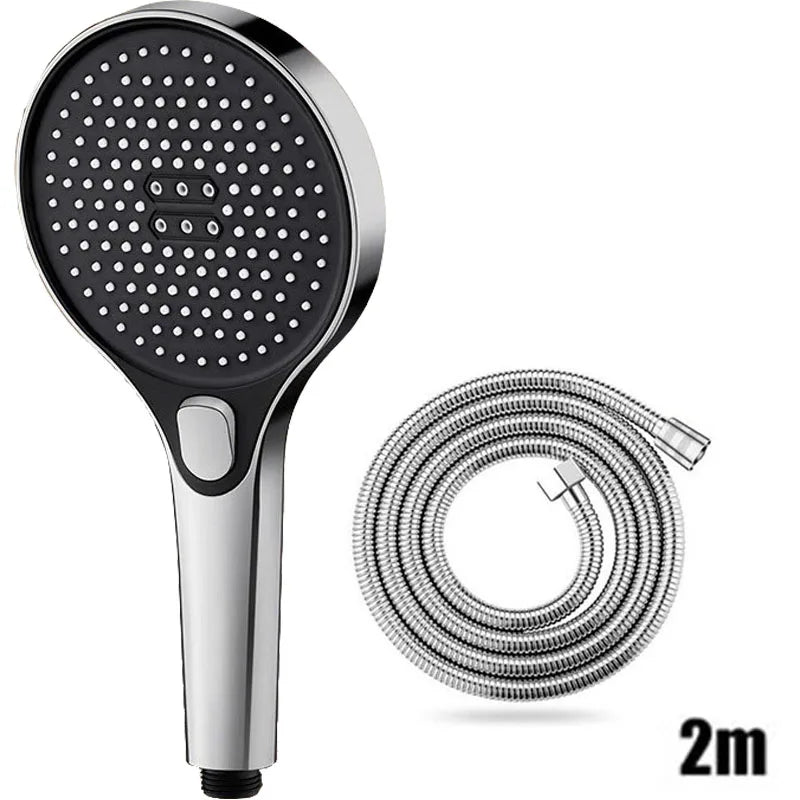 Showerhead 3 modes shower for bathroom items large panel accessories knobs showers replete portable heads parts fixture home