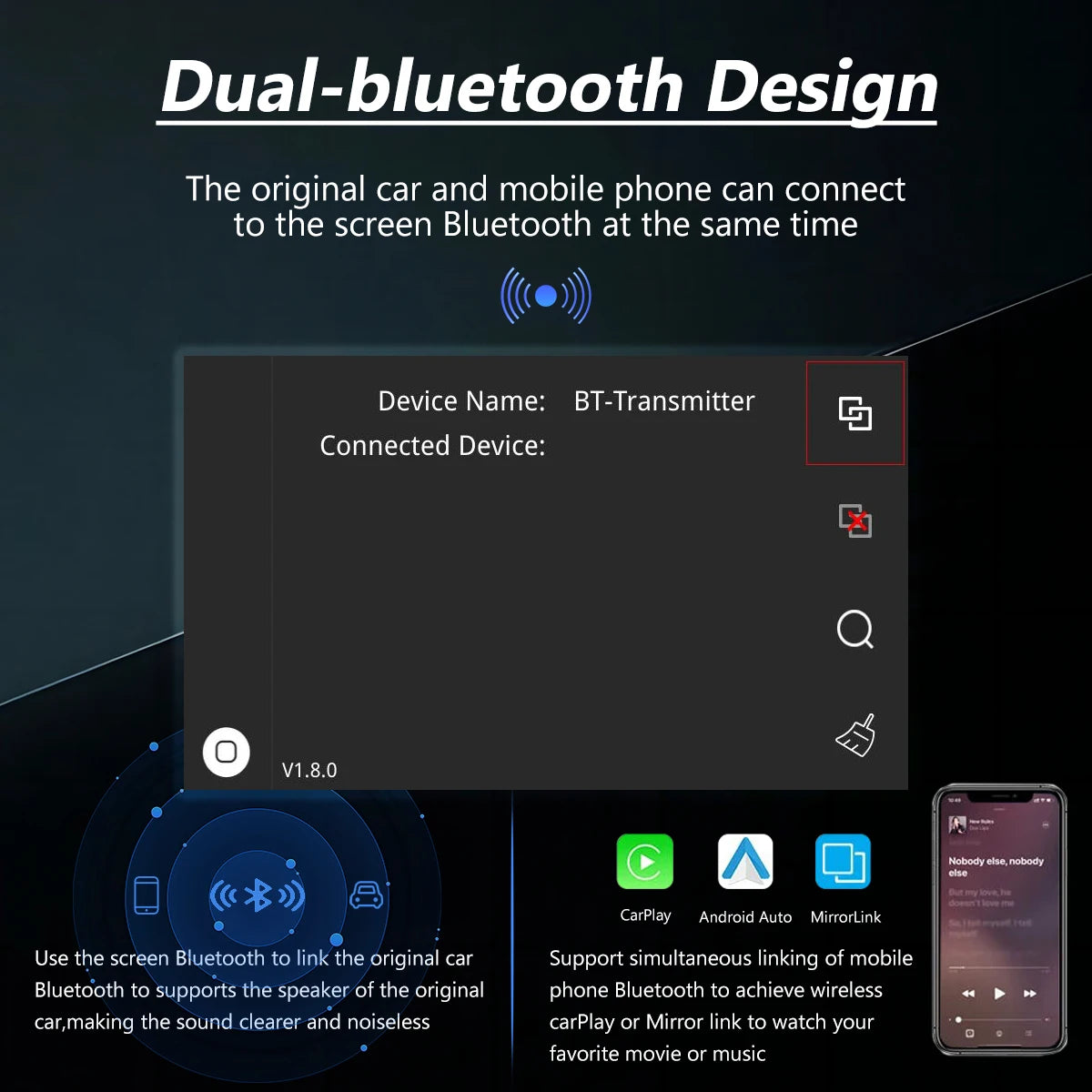 Wireless CarPlay for Mercedes Benz 5.0 A CLA GLA W176 C-Class W205 GLC 2015-2018 with Android Auto Mirror Link AirPlay Car Play