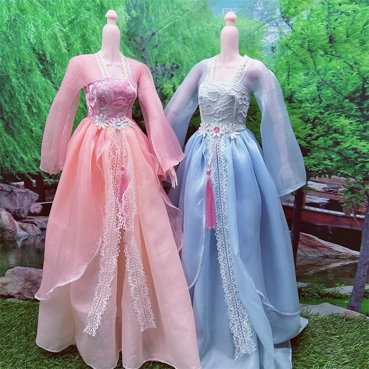 1/3 BJD Dolls Hanfu Clothes Chinese Traditional Costume for 60cm Princess Doll Long Skirt Fairy Dress Accessories Toys Gift Toys