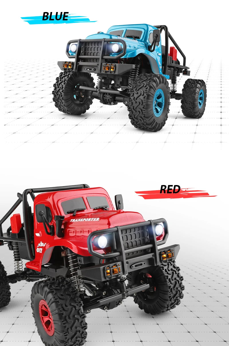 Wltoys 184020 1:18 Mini RC Car 2.4G With LED Lights 4WD Off-Road Electric Crawler Vehicle Remote Control Truck Toy for Children