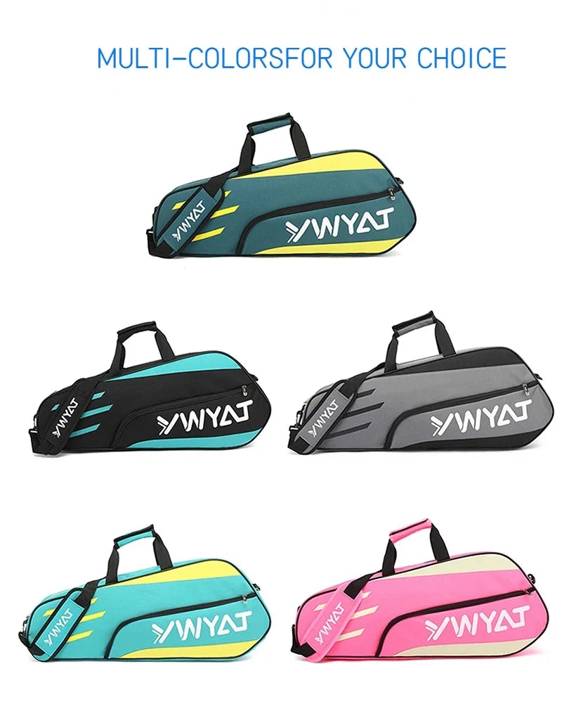 YWYAT Sports Bag Badminton Bag Single Shoulder 3 Rackets Backpack Tennis Badminton Racket Bag Thickened Nylon Beach Tennis Bag