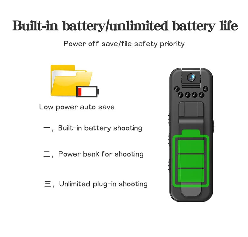 WIth Wifi 1080P Body Mini Camera Portable Small Digital Video Recorder Police BodyCam Infrared Night Vision Miniature Camcorder