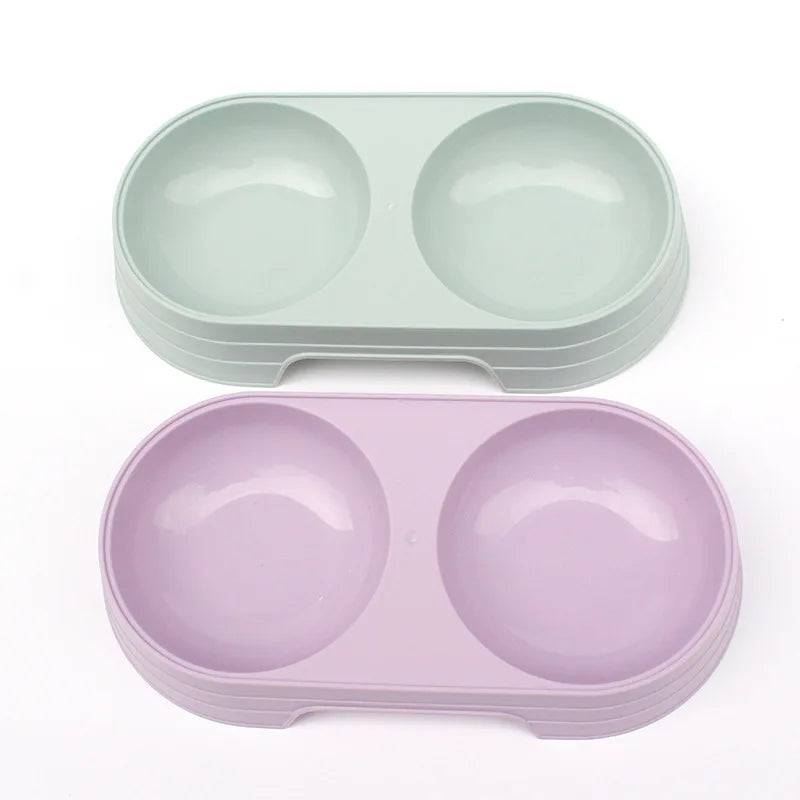 Wheat Straw Pet Double Bowl Dog Bowl Cat Dog Drink Water and Eat Dual-use Rice Bowl Pet Supplies Cats Feeder Pets Items