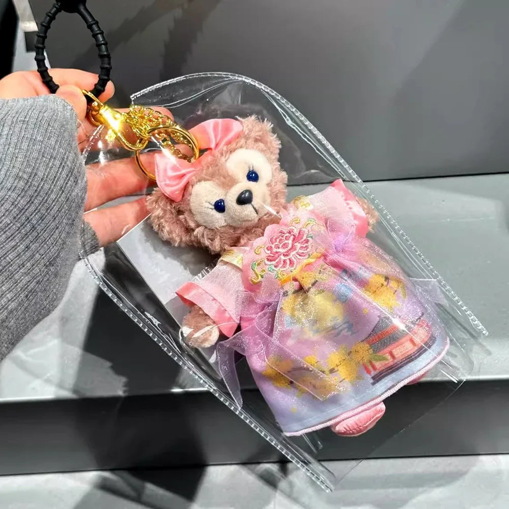 PVC Waterproof Mini Raincoat for 17cm Labubu Dolls Protective Transparent Cover