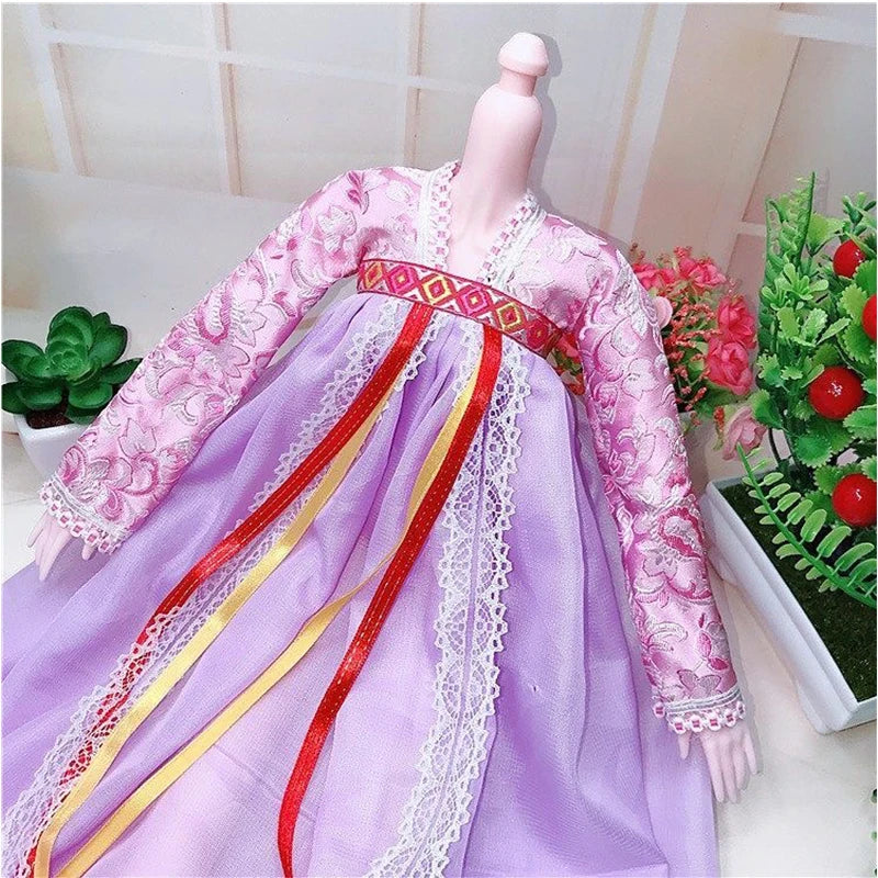 1/3 BJD Dolls Hanfu Clothes Chinese Traditional Costume for 60cm Princess Doll Long Skirt Fairy Dress Accessories Toys Gift Toys
