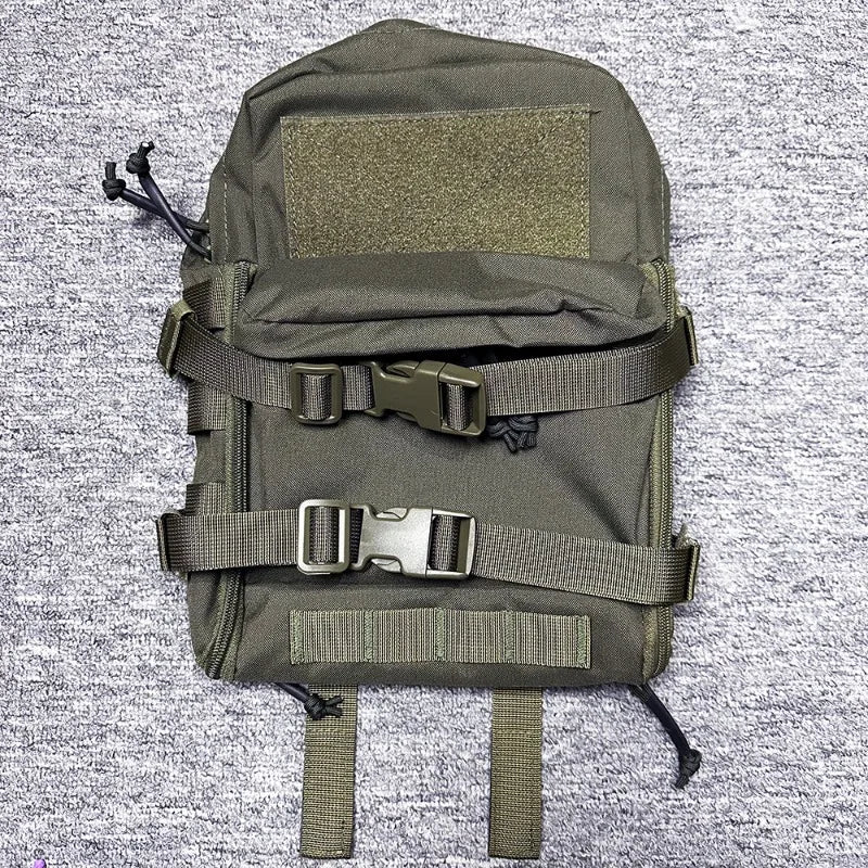 Tactical Hydration Pack Mini Back Panel Water Bag Nylon Molle Pouch Hunting Lightweight Vest Hose Accessories Zipper Backpack