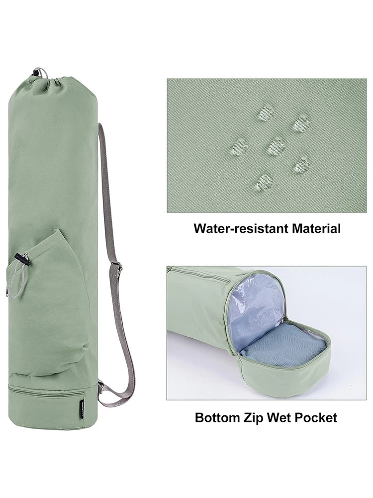 Yoga Mat Bag with Water Bottle Pocket & Wet Storage – Multi-Functional Carrier for Gym, Pilates & Fitness