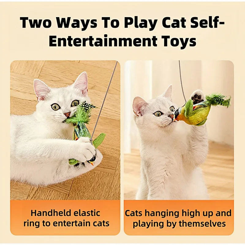 1 Pc Cat Toys For Indoor Cats Interactive Cat Toy Realistic Bird Sound Cat Toy Plush Cat Toy Catnip Cat Toy for Cats Kitten Toy