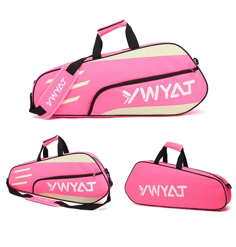 YWYAT Sports Bag Badminton Bag Single Shoulder 3 Rackets Backpack Tennis Badminton Racket Bag Thickened Nylon Beach Tennis Bag