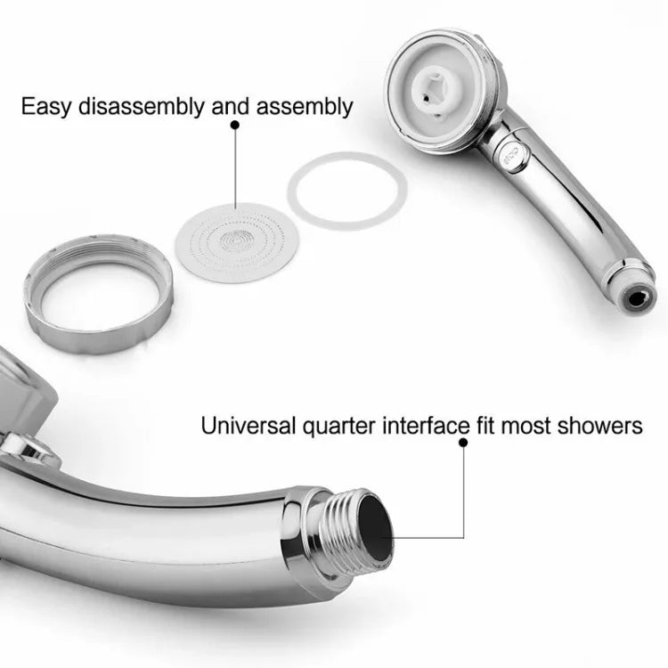 Shower Head Adjustable Water Saving Shower Head 3 Mode Water High Pressure Head With Stop Button